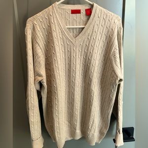 IZOD Cable Knit V-neck Sweater